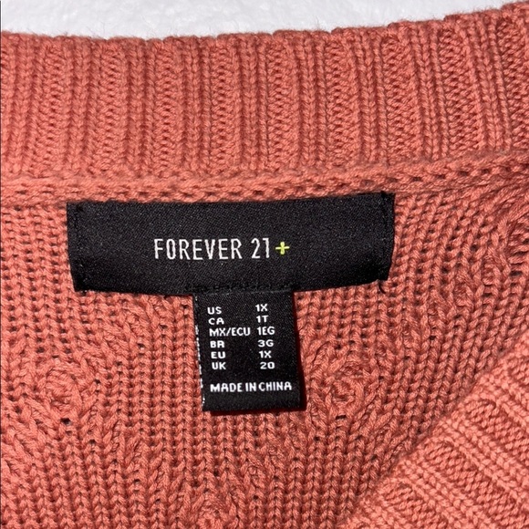 Forever 21 Rust Cropped Cardigan Sweater - Picture 2 of 4